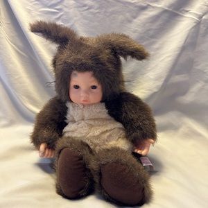 Anne Geddes baby squirrel doll, stuffed animal, baby doll, collector doll, baby